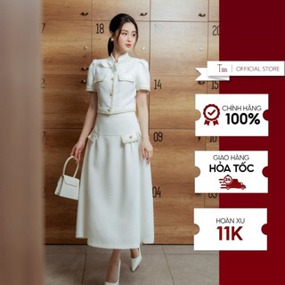 Chân váy cạp bo 2 nắp túi khuy TIINSTORE CHD228