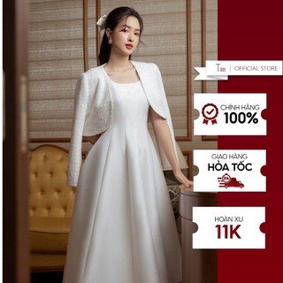 Váy cổ U 2 dây chân xoè  TIINSTORE  VHD700