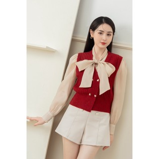 Gile len gân cổ v khuy tim tiinstore ga22257