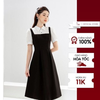 Váy cổ đức phối dáng A  TIINSTORE  VHN646
