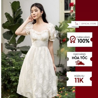 Váy cổ viền bèo tay chun TIINSTORE V0T614