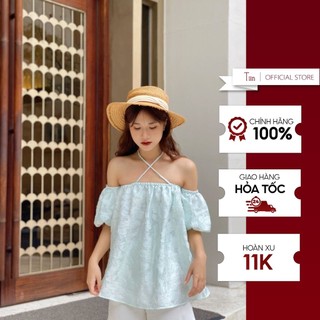 Áo trễ vai chun tay bồng tiinstore ahn358
