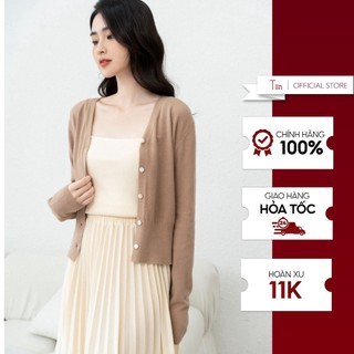 Áo cardigan len cổ v khuy cài tiinstore ga22017