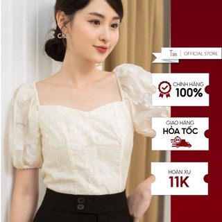 Croptop cổ vuông nơ sau tiinstore ahn340