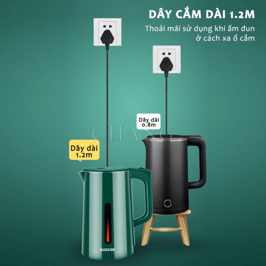 Ấm Siêu Tốc Đun Nước Dung Tích 2.5 Lít Bình Siêu Tốc 2 Lớp Cách Nhiệt Tự Ngắt Khi Sôi Công Suất 1500W - ST3 | BigBuy360 - bigbuy360.vn