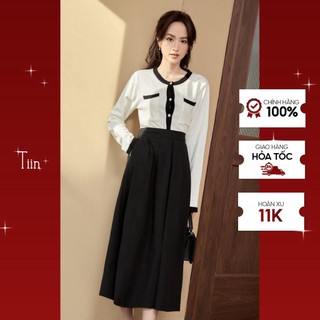 Len cổ tròn phối viền 2 túi ngực tiinstore g21096