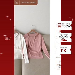 Len cổ tròn kiểu yếm vạt chéo TIIN STORE G21080