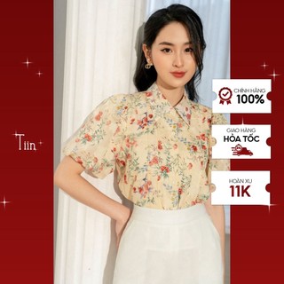 Áo sơ mi cổ đức tay bồng tiinstore ahn336