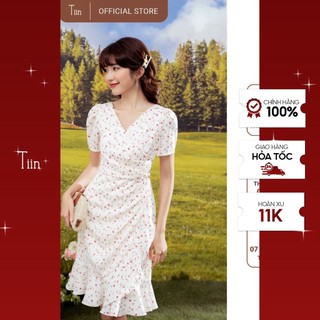 Váy hoa nhí vạt chéo chân bèo TIIN STORE V0T272
