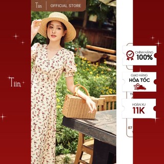 Váy hoa nhí cổ V tay chun TIIN STORE    VHN292