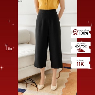 Quần culottes khóa chìm túi sườn TIIN STORE Q0D070