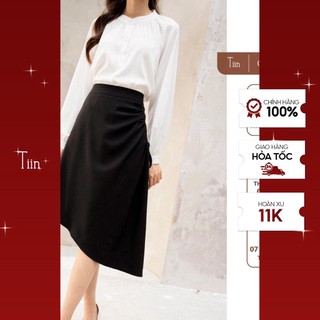 Chân váy túi viền rút dây vạt lệch TIIN STORE CHD035