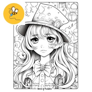 Tranh tô màu kawaii - bộ 10 tờ tranh tô màu a4 a5 - tranh tô màu