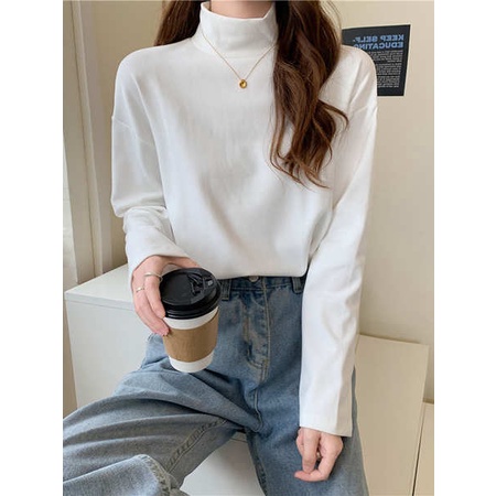 Áo sweater Nhung Cổ Cao Tay Dài Phong Cách Đức Thời Trang Thu Đông Cho Nữ