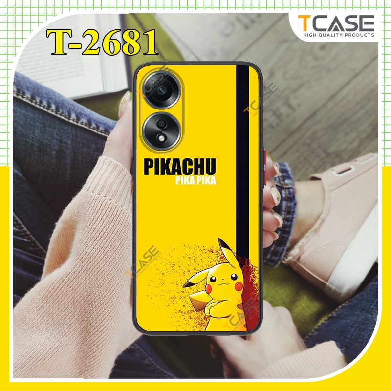Ốp lưng Oppo A58 4G, A58 5G/ A58X in hình pikachu | Ốp chống sốc bảo vệ camera