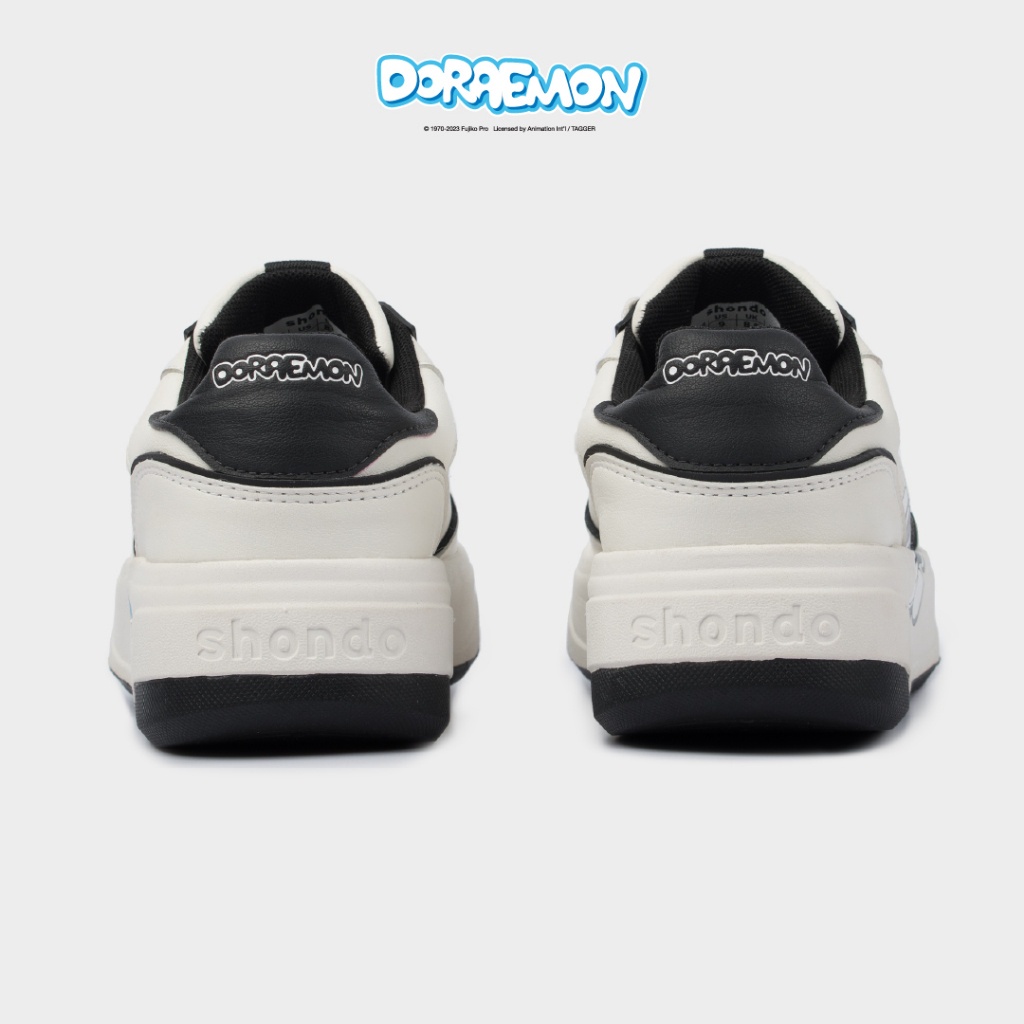 Giày Sneaker Nam Nữ SHONDO Classic 2 Doraemon Trắng Xanh, Êm Ái Thời Trang Thích Hợp Đi Học, Đi Chơi SND0113