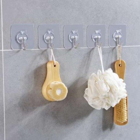 MÓC DÁN TƯỜNG, Móc Dính Cường Lực Thần Thánh Siêu Dính Đa Năng - 6x6 cm