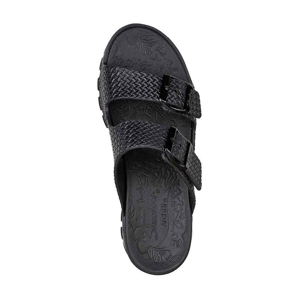 Skechers Nữ Dép Quai Ngang Đi Bộ Giặt Máy Được, Đi Học, Đi Làm Foamies Arch Fit Footsteps Hi'Ness Walking - 111378-BBK