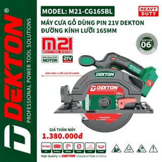 [Chính hãng] Máy cưa gỗ Dekton Dùng Pin M21-CG165BL / Đường Kính 165mm /Không Chổi Than Dekton