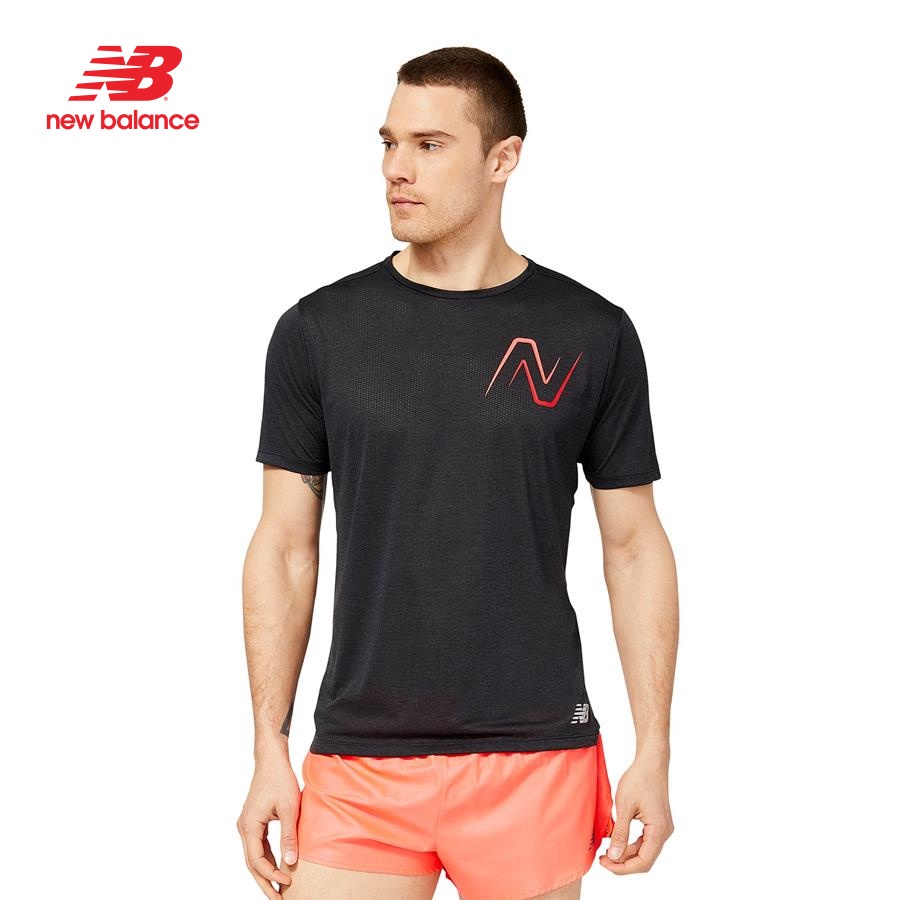 Áo thun thể thao nam New Balance RUNNING T-SHIRT M TRUE RED - AMT21277TRD
