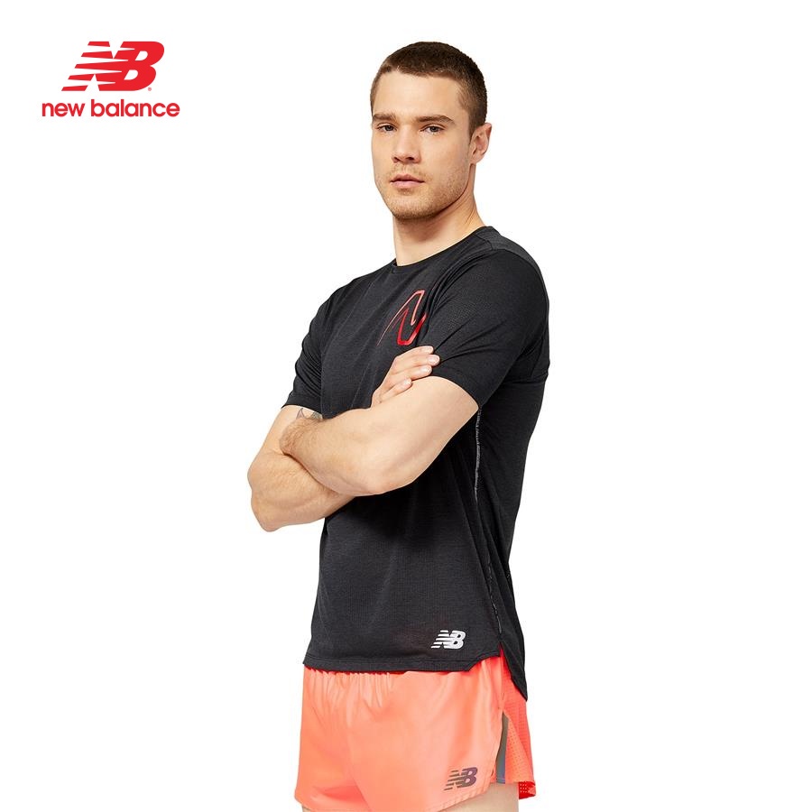 Áo thun thể thao nam New Balance RUNNING T-SHIRT M TRUE RED - AMT21277TRD