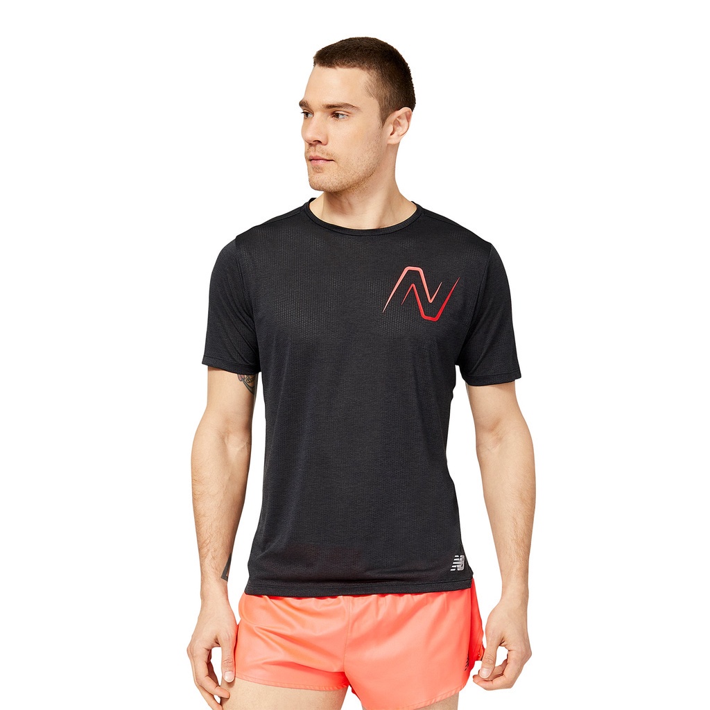Áo thun thể thao nam New Balance RUNNING T-SHIRT M TRUE RED - AMT21277TRD