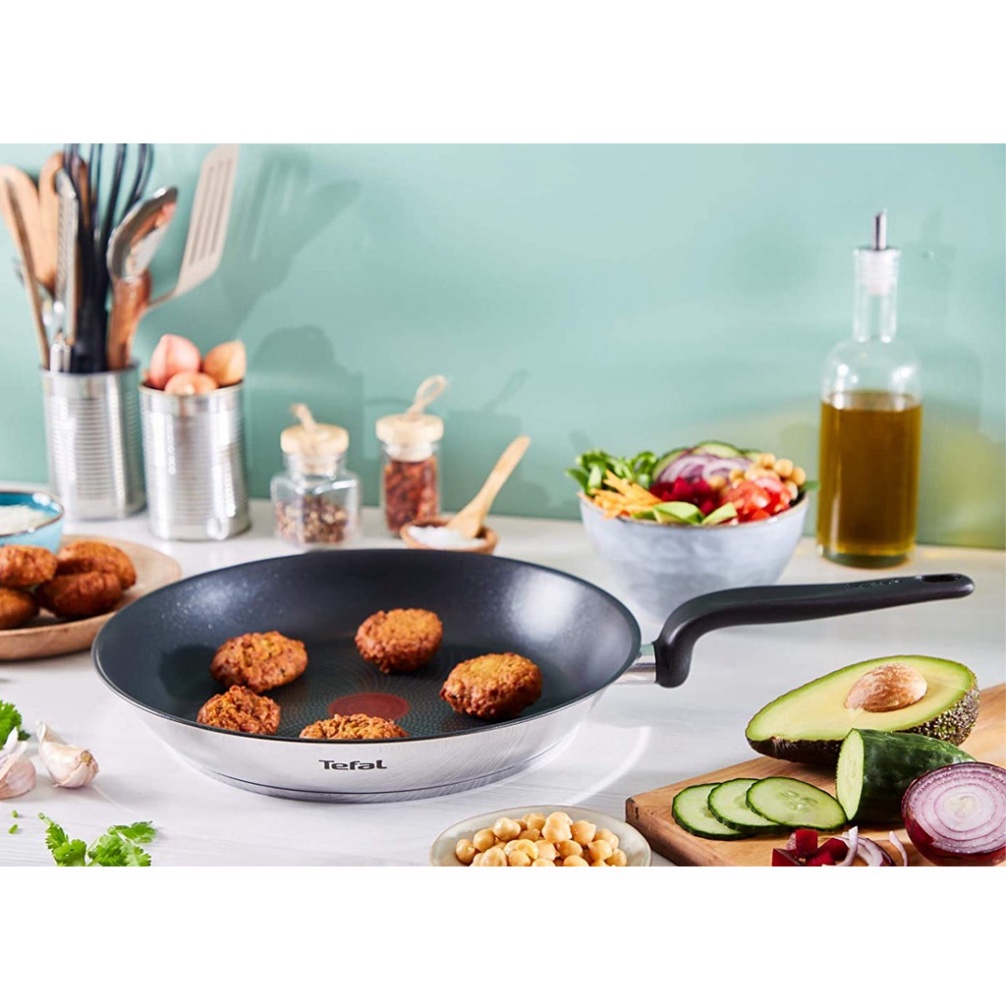 Chảo Chống Dính Inox Tefal Primary Dùng Cho Bếp Từ Size 20cm, 24cm, 26cm, 28cm Hàng Chính Hãng