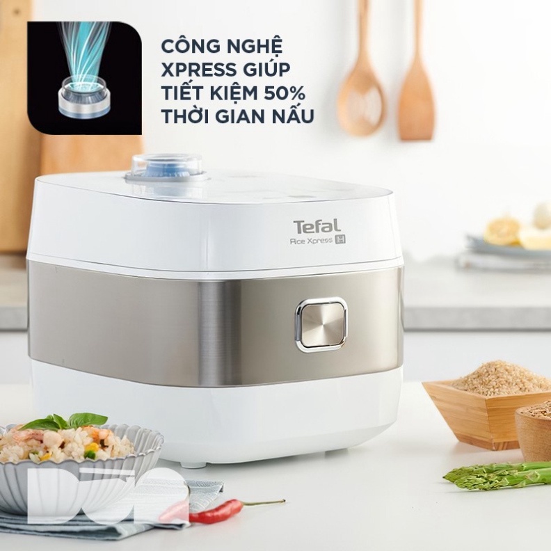 Nồi cơm điện tử cao tần Tefal RK762168 - 1,5L, 1200W Hàng Chính Hãng