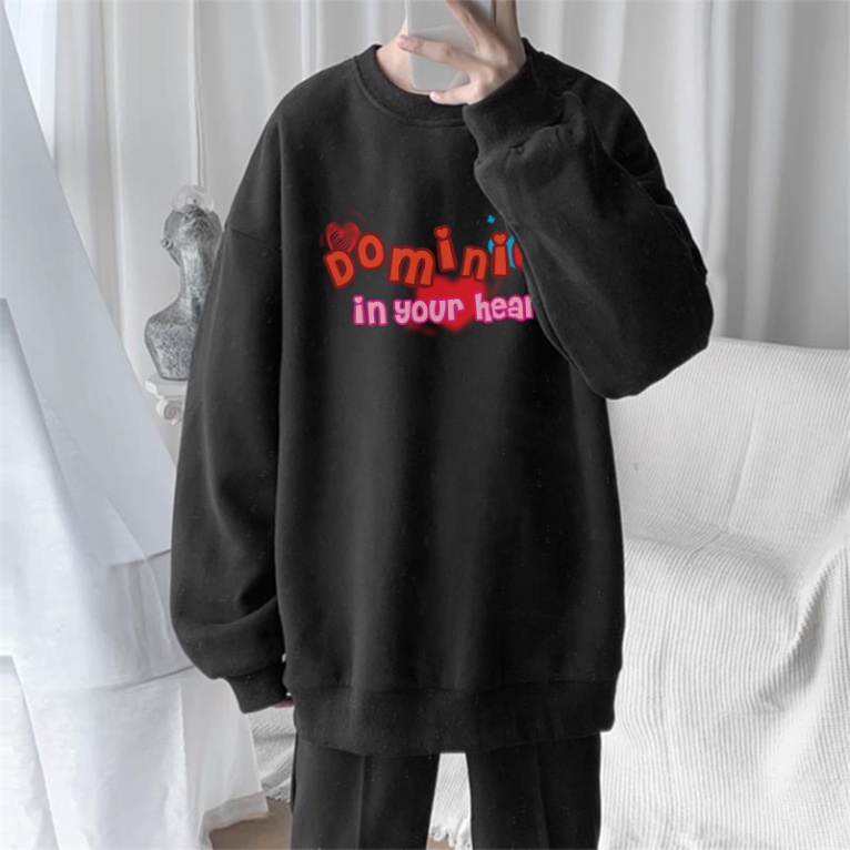 Áo sweater giới tính unisex form rộng đôi len nỉ ngoại local brand đẹp đôi bạn trẻ ulzzang korea oversize dày mịn HEART