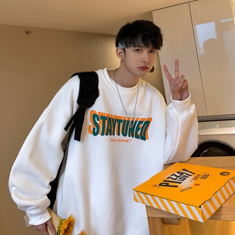 Áo sweater nữ nam unisex form rộng khoác đôi len nỉ ngoại local brand đẹp đôi bạn ulzzang korea dày mịn HOMME