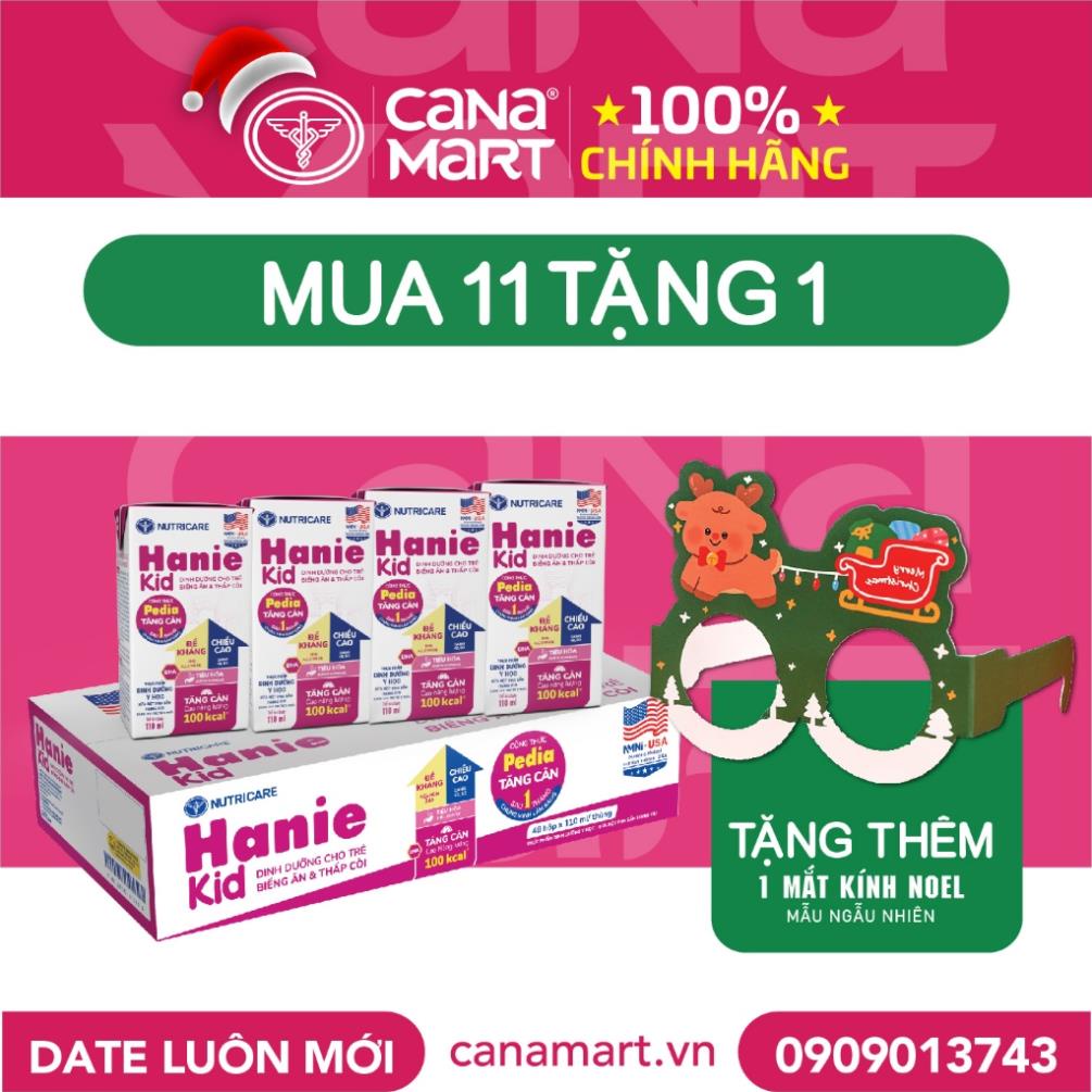 Thùng sữa nước Nutricare Hanie Kid cho trẻ biếng ăn suy dinh dưỡng (110ml)