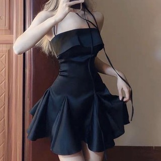 Đầm cúp ngực cổ yếm, váy nữ dự tiệc sang trọng, năng động