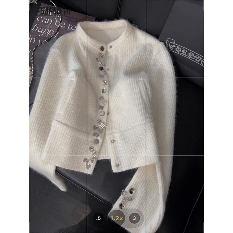 Áo Khoác cardigan Dệt Kim Nhiều Hàng Nút Kiểu Pháp Thời Trang Thu Đông 2023 Mới