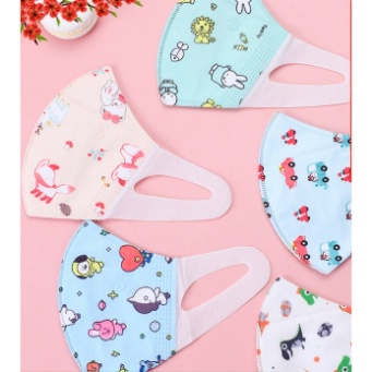 Combo 10 Khẩu Trang Cho Bé 3D KIDS Công Nghệ Nhật Bản Hoạ Tiết Dễ Thương