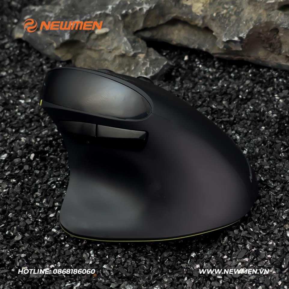 Chuột không dây Newmen F1000,công thái học,hạn chế mỏi tay,1600DPI,2 chế độ kết nối,dùng cho PC/Mac/-BH 24 tháng