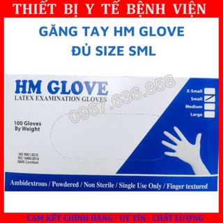 Găng tay y tế hm glove / superclass/ vglove/latex thái/wellguard hộp 100c - tbyt bệnh viện