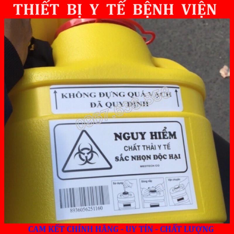 Hộp Bình Hủy Kim Tiêm, Bơm kim Tiêm 1,5 lít và 6,8 Lít,Thùng chứa kim tiêm, rác sắc nhọn, rác sinh học 6,8 lít và 1,5 lí