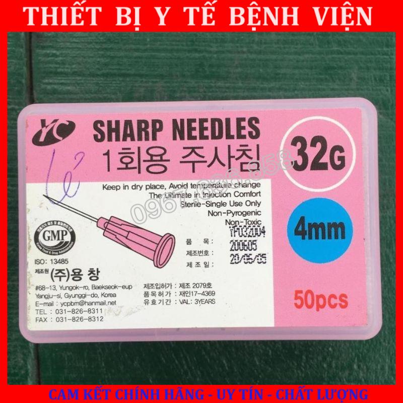 Đầu kim meso 30G 32G 34G 4mm Hàn Quốc Kim tiêm dưỡng chất căng bóng da
