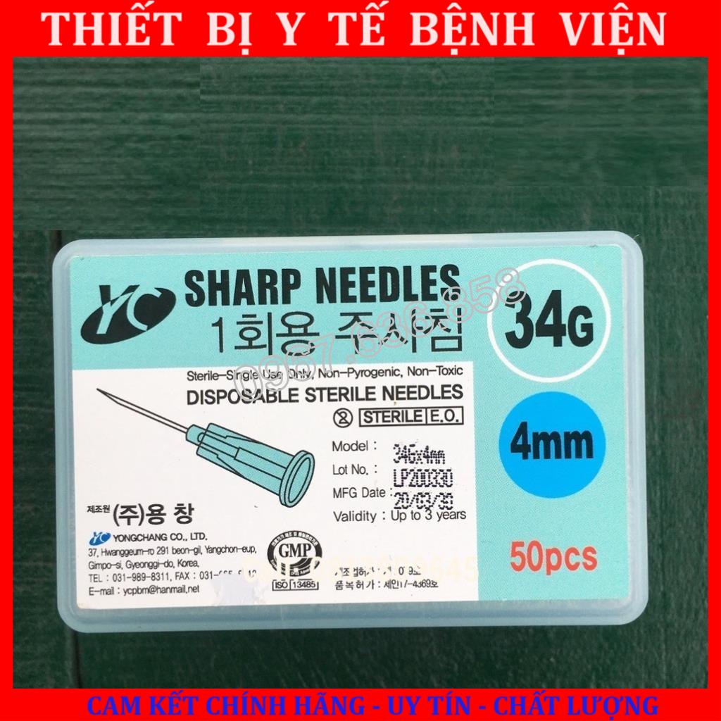 Đầu kim meso 30G 32G 34G 4mm Hàn Quốc Kim tiêm dưỡng chất căng bóng da