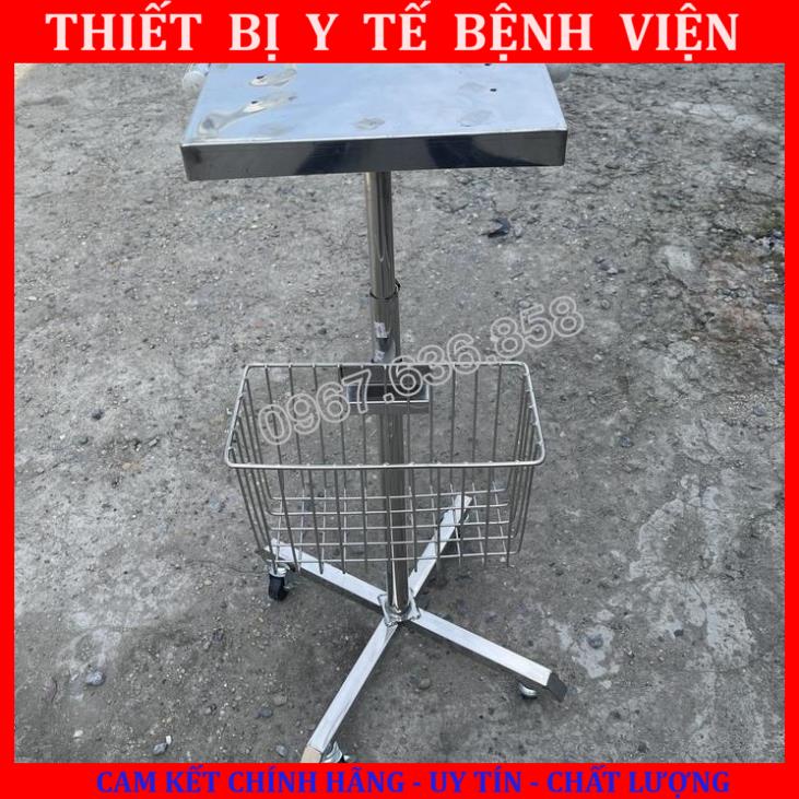 Xe Đẩy Máy Điện Tim, Xe Đẩy Monitor Bệnh Nhân, Hàng Dày Dặn Đẹp - TBYT BỆNH VIỆN