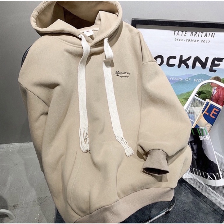 Áo hoodie nam nữ chất nỉ bông 2 lớp dày dặn hình thêu chữ TOM