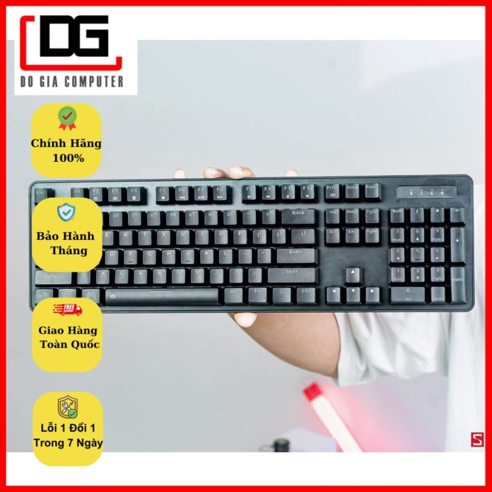 Bàn phím cơ không dây DAREU EK810G BLACK 104-KEYS -Pin Sạc 2000mah