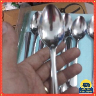 Thìa ăn cơm dài 20cm inox sáng báng chắc khỏe