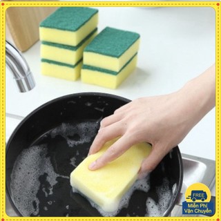 Miếng mút cọ rửa chén bát xanh vàng - Miếng bọt biển cọ rửa xoong nồi