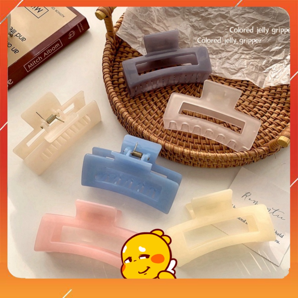 Kẹp Tóc Hình Vuông Màu Sắc vintage Dành Cho Nữ 11cm 1k 1k