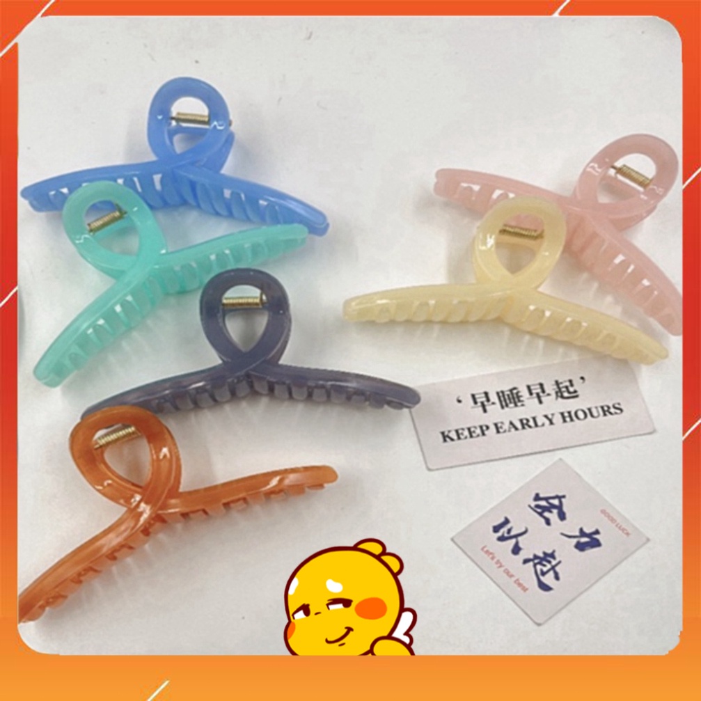 Kẹp Tóc Càng Cua Dạng Xoắn Móng Vuốt Cỡ Lớn Cặp Tóc Búi Tóc Dẻo Không Gãy Phong Cách Hàn Quốc Cho Nữ 1k 1k