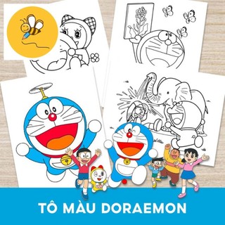 Tranh tô màu cho bé - 50 tờ chủ đề tô màu doraemon - doremon tm19