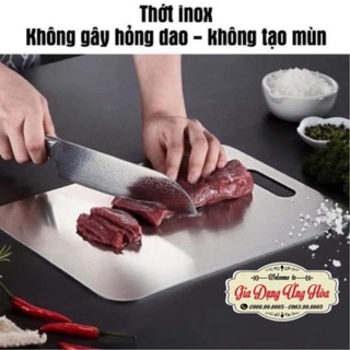Thớt inox 304 cao cấp size lớn kháng khuẩn cường lực vệ sinh dễ dàng chống ẩm mốc
