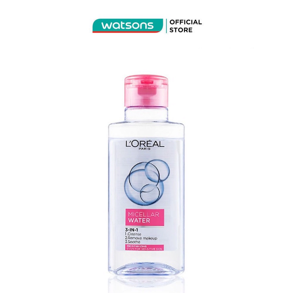 Chính hãng Nước Tẩy Trang Loreal Micellar Water Moisturizing 3 In 1 Dưỡng Ẩm 95ml