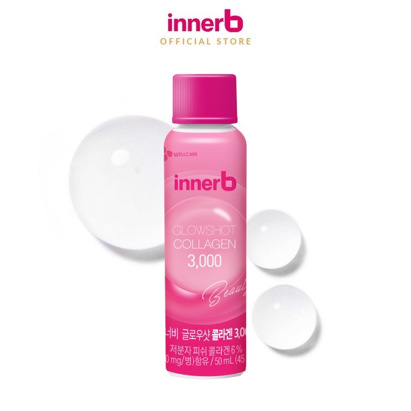 Combo giữ ẩm, sáng da InnerB Aqua Bank lọ 56 viên & Nước uống Collagen (4 hộp x 6 chai)